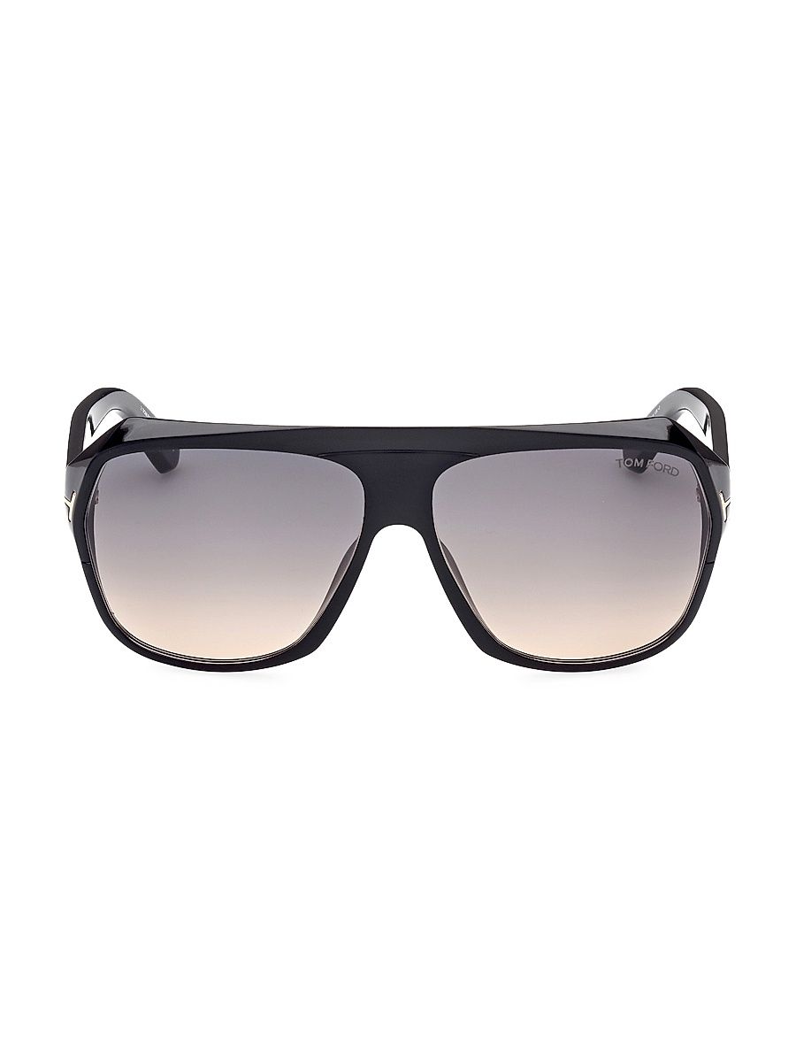 Women's Hawkings 62MM Navigator Sunglasses - Shiny Black