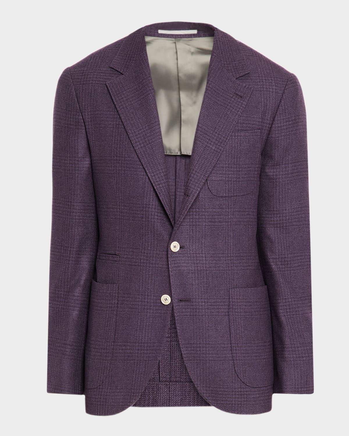 Men & apos;s Tonal Prince of Wales Patch-Pocket Sport Coat