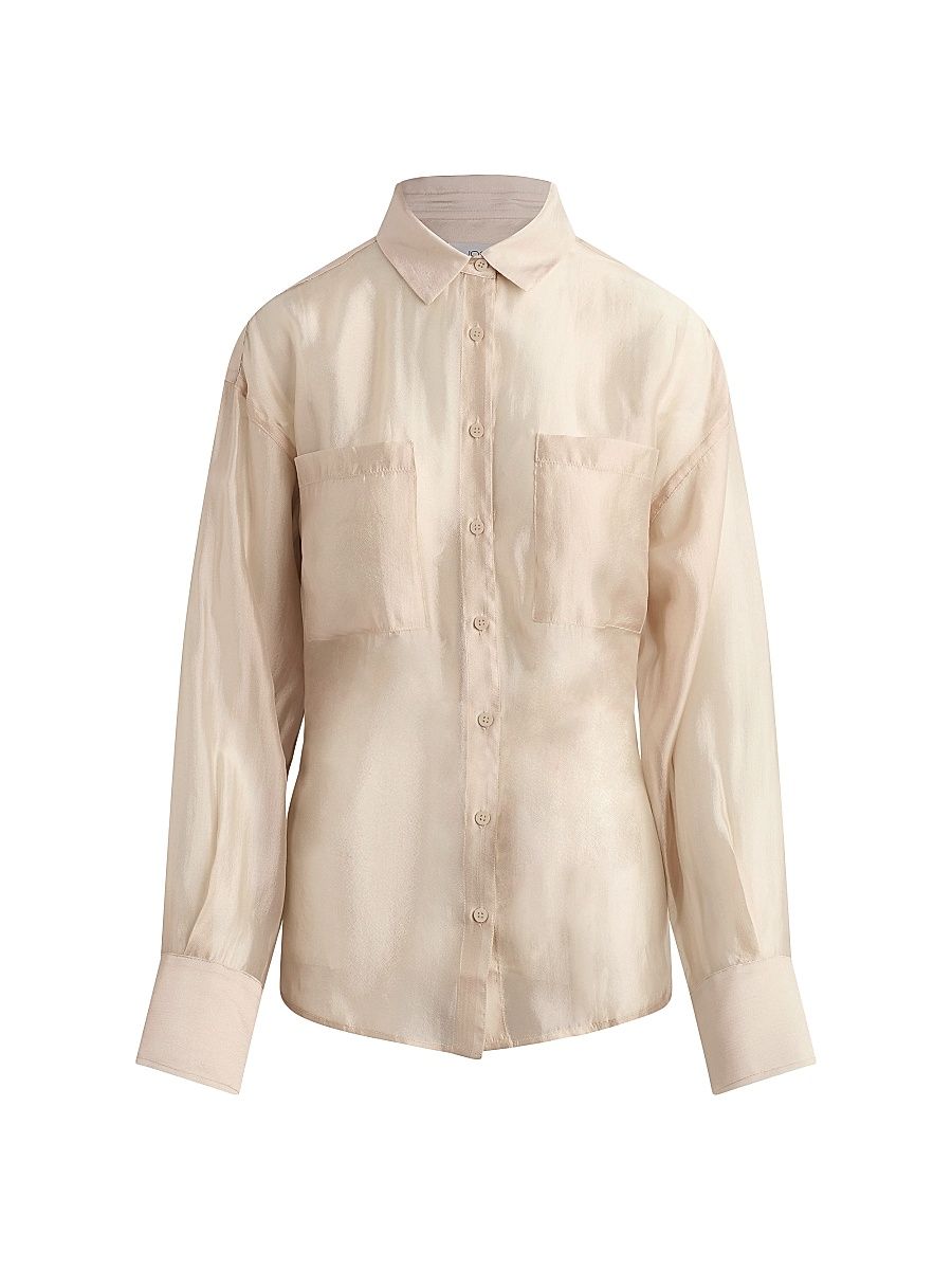 Women's The Organza Boyfriend Shirt - Prosecco - Size XS