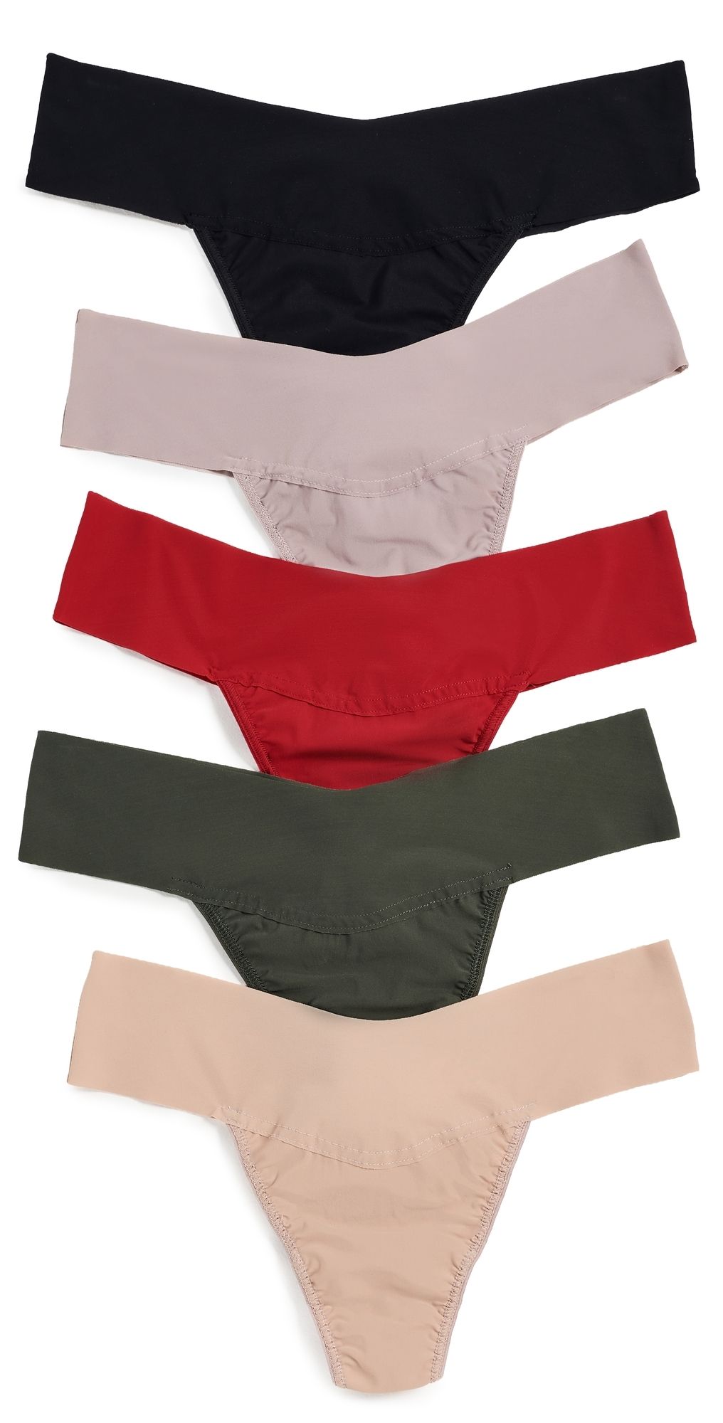 Hanky Panky Natural Rise Thong Five Pack Multi L