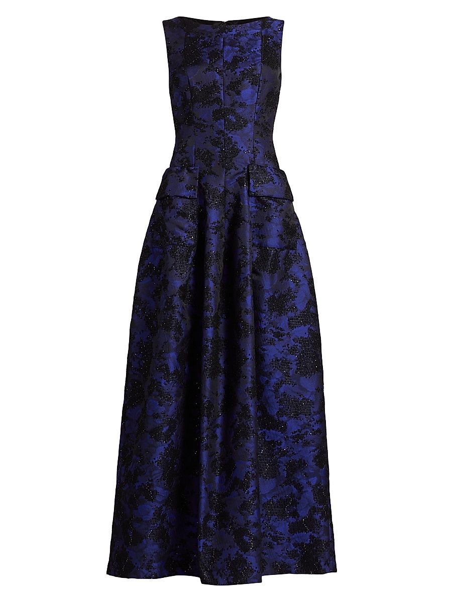 Women's Jacquard Sleeveless Gown - Enzian - Size 6