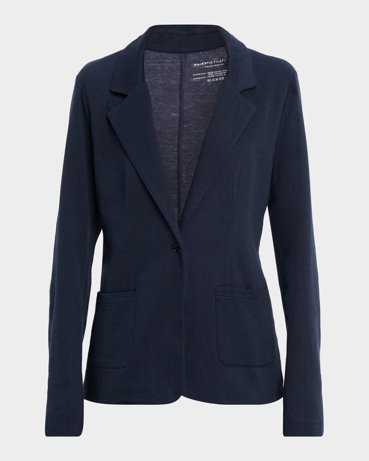 Single-Button Double Faced Blazer