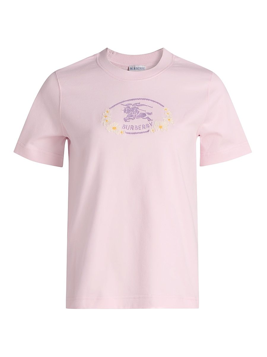 Women's Frankie Cotton Crewneck T-Shirt - Mallow Pink - Size XXXS