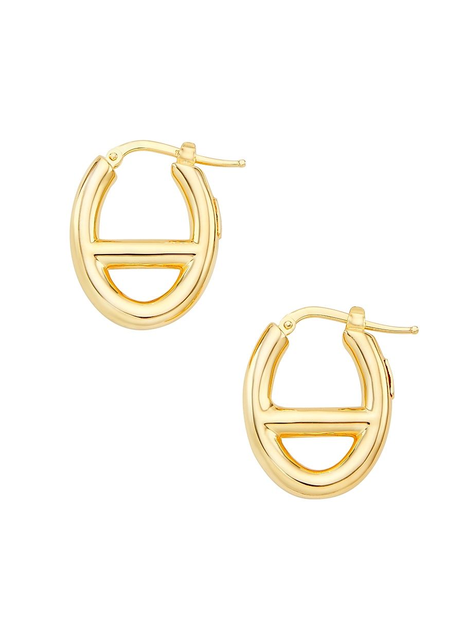 Women's 14K Yellow Gold Mariner Hoop Earrings - Gold