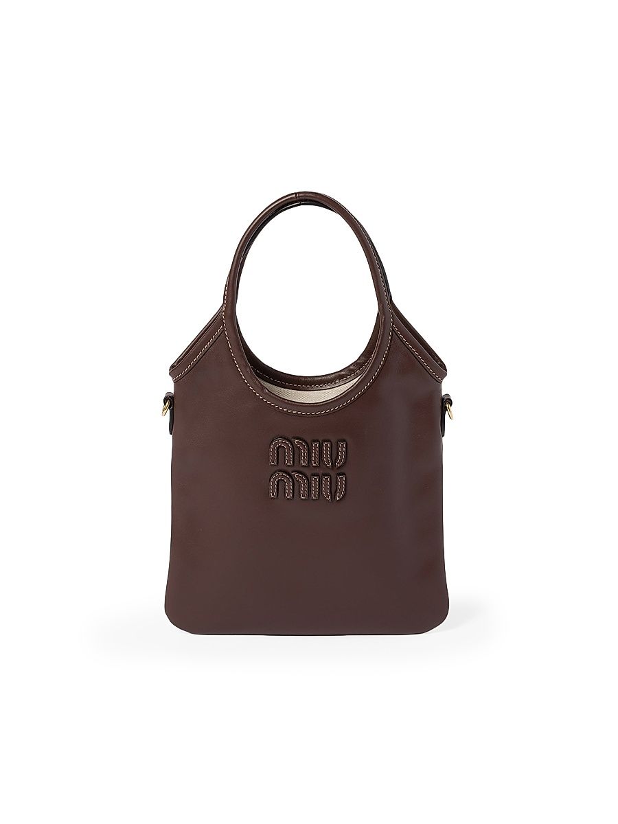 Women's Ivy Leather Top Handle Bag - Brown