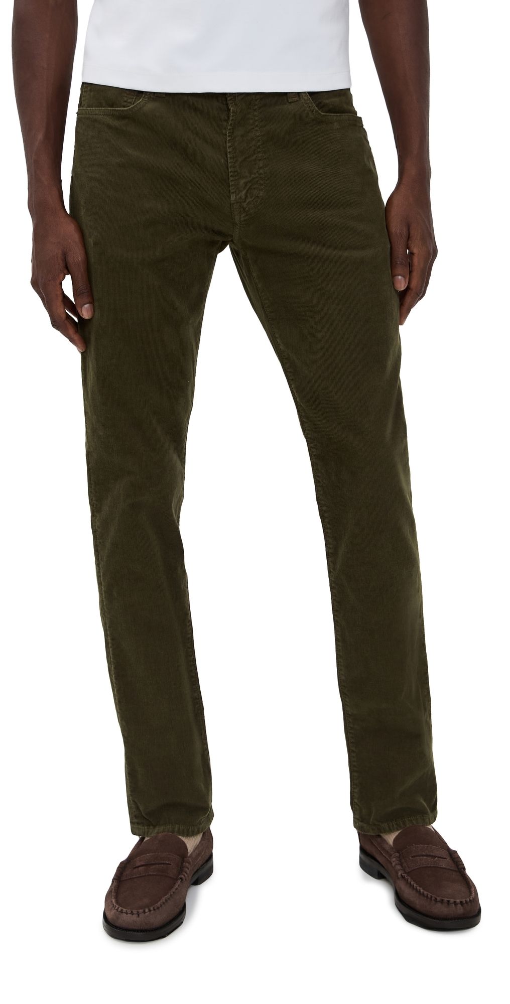 Citizens of Humanity Gage Classic Straight Stretch Corduroy Jeans Olive 34