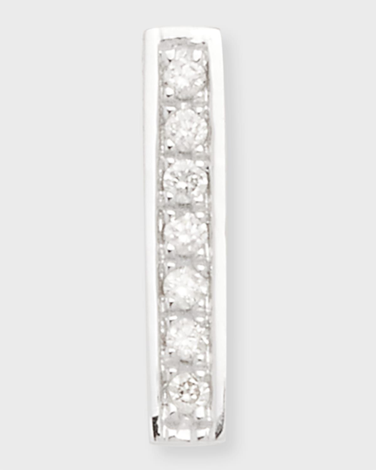Small 14k Gold Diamond Bar Single Stud Earring