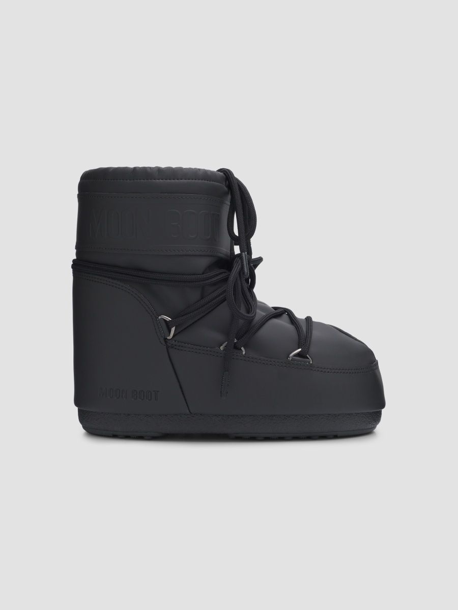 Moon Boot Men's Icon Low Rubber Boots - Black - Size 11.5