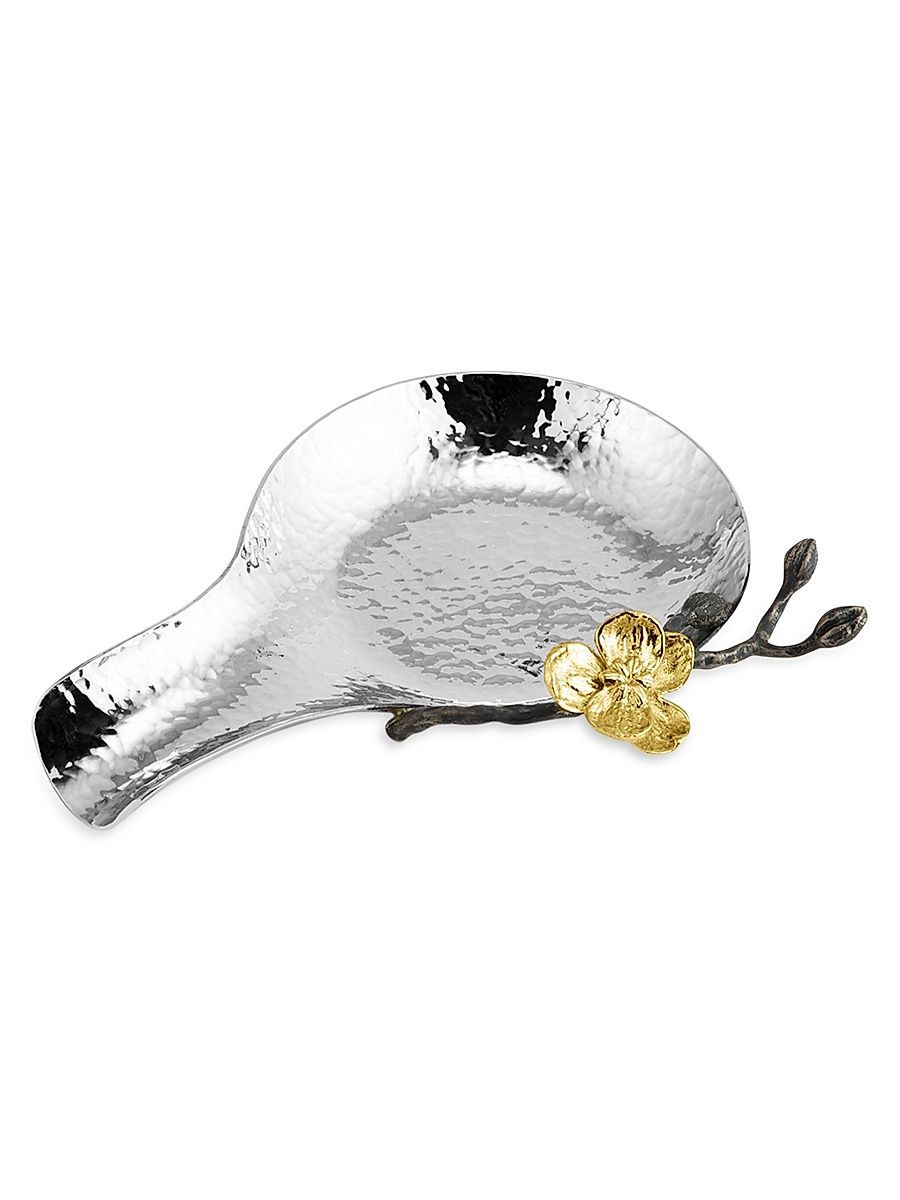 Gold Orchid Spoon Rest