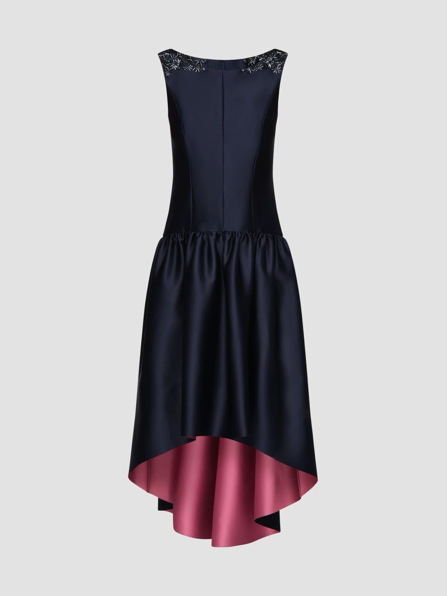 Kay Unger Women's Katrina High-Low Cocktail Dress - Midnight Multi - Size 12