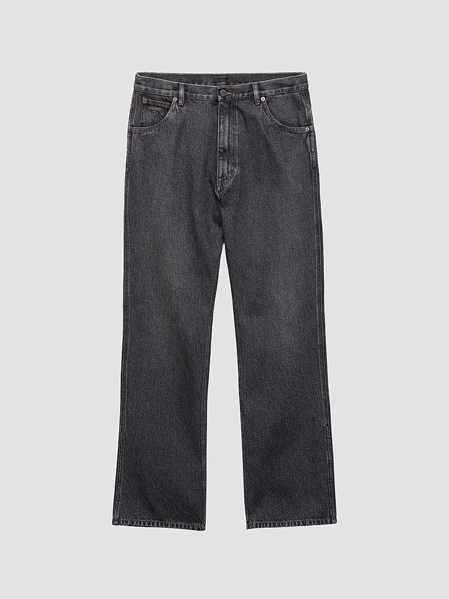 Men's Five-Pocket Denim Jeans - Black - Size 36
