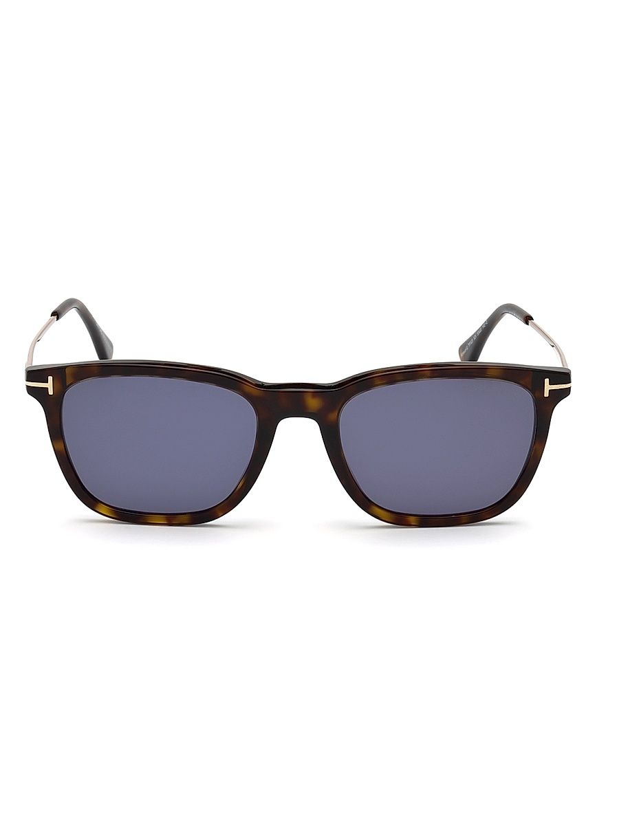 Men's Arnaud-02 53MM Geometric Sunglasses - Havana