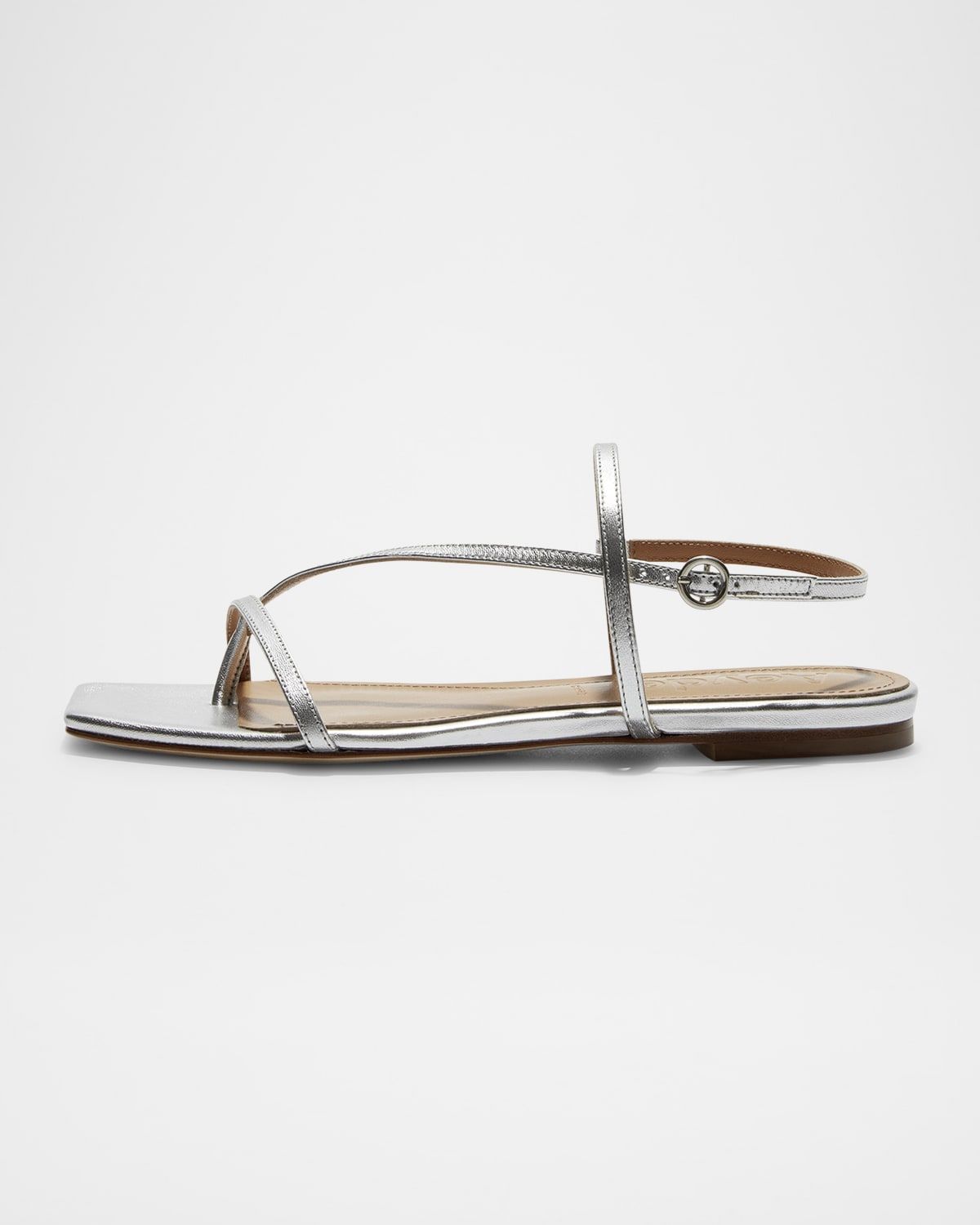 Ella Metallic Thong Slingback Sandals