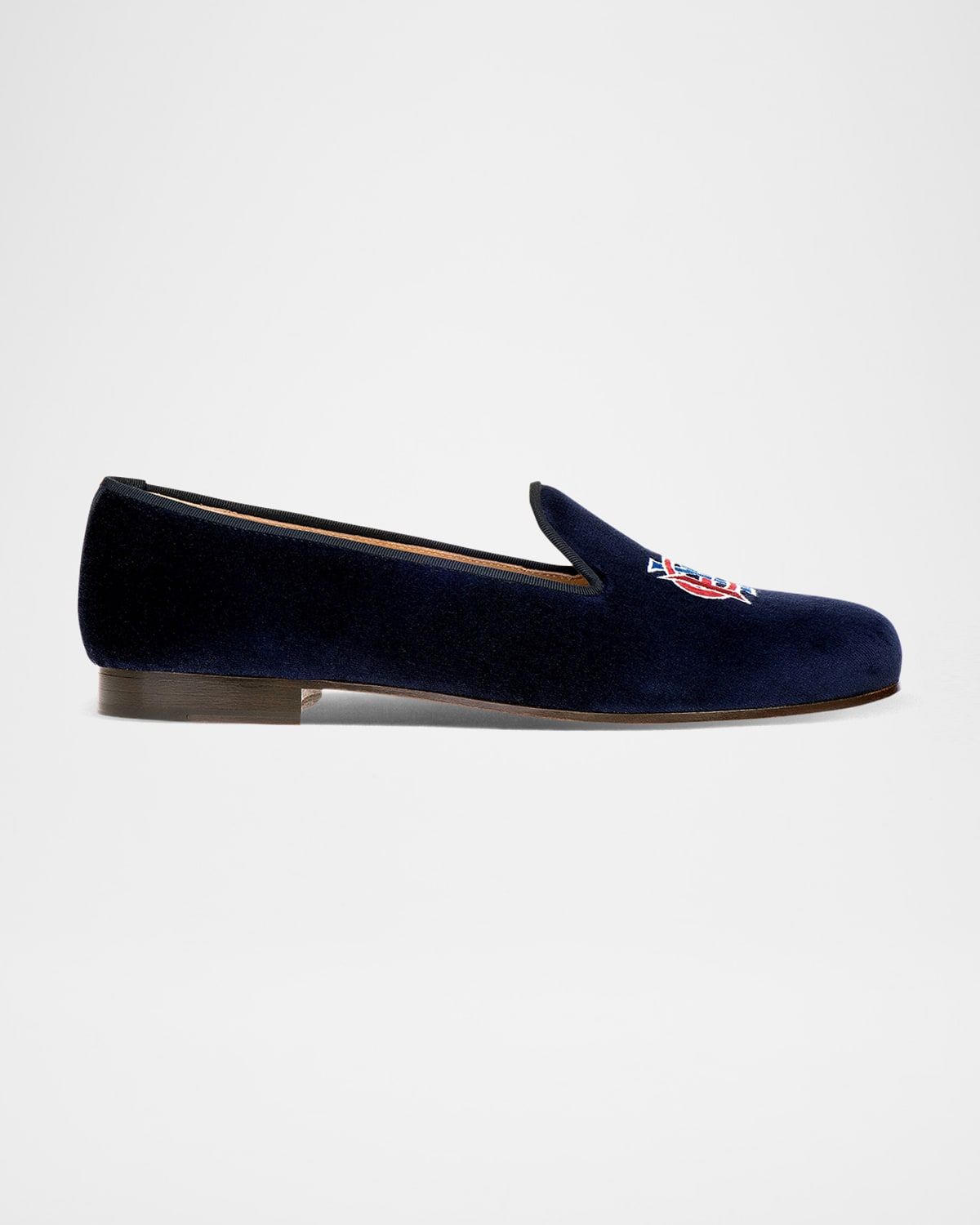 Men & apos;s Embroidered HYC Velvet Slippers