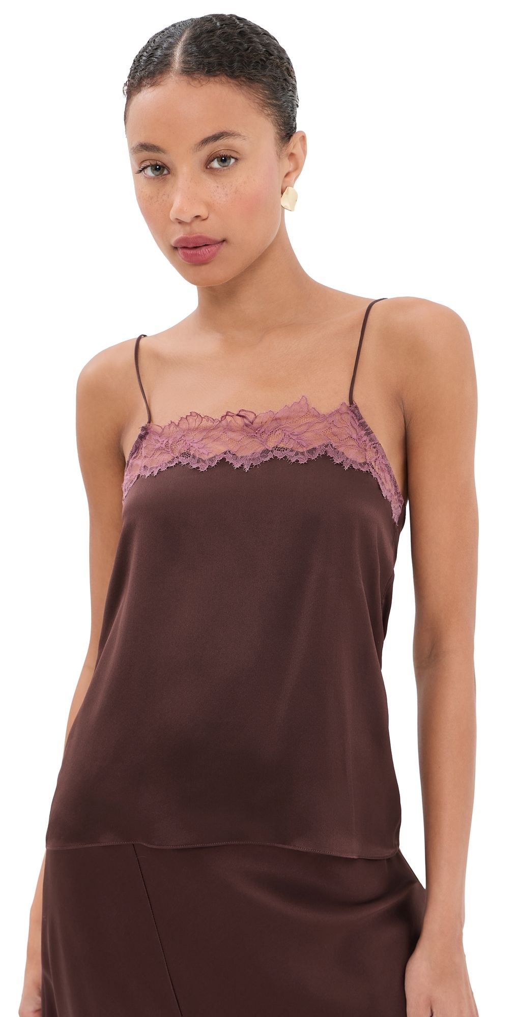 Sablyn Haya Square Neck Silk Cami Cinnabar Multi XS