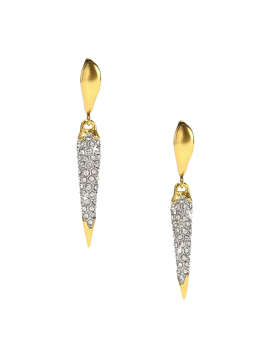 Women's Solanales Spear 14K-Gold-Plated, Rhodium-Plated & Glass Crystal Drop Earrings - Gold