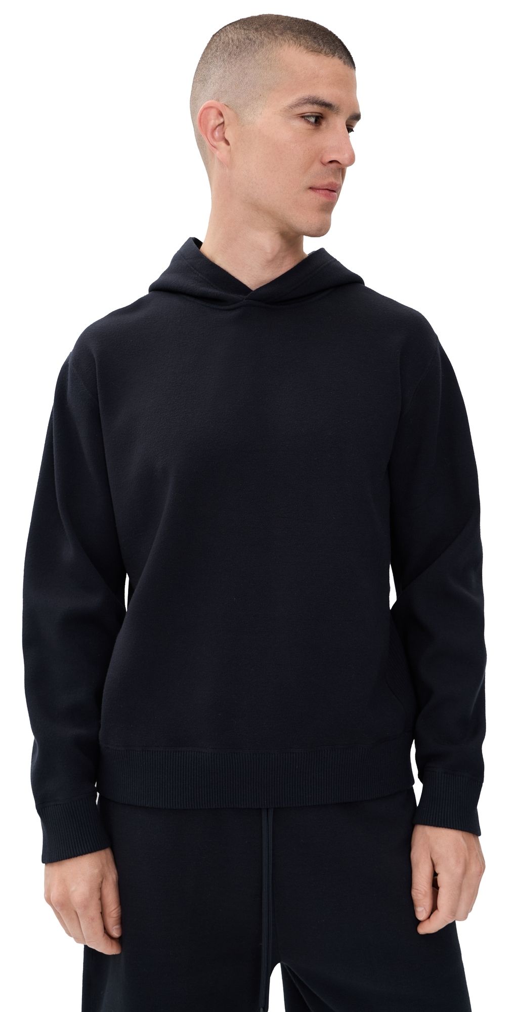 Theory Relaxed Hoodie in Fine Bilen Dark Eclipse S