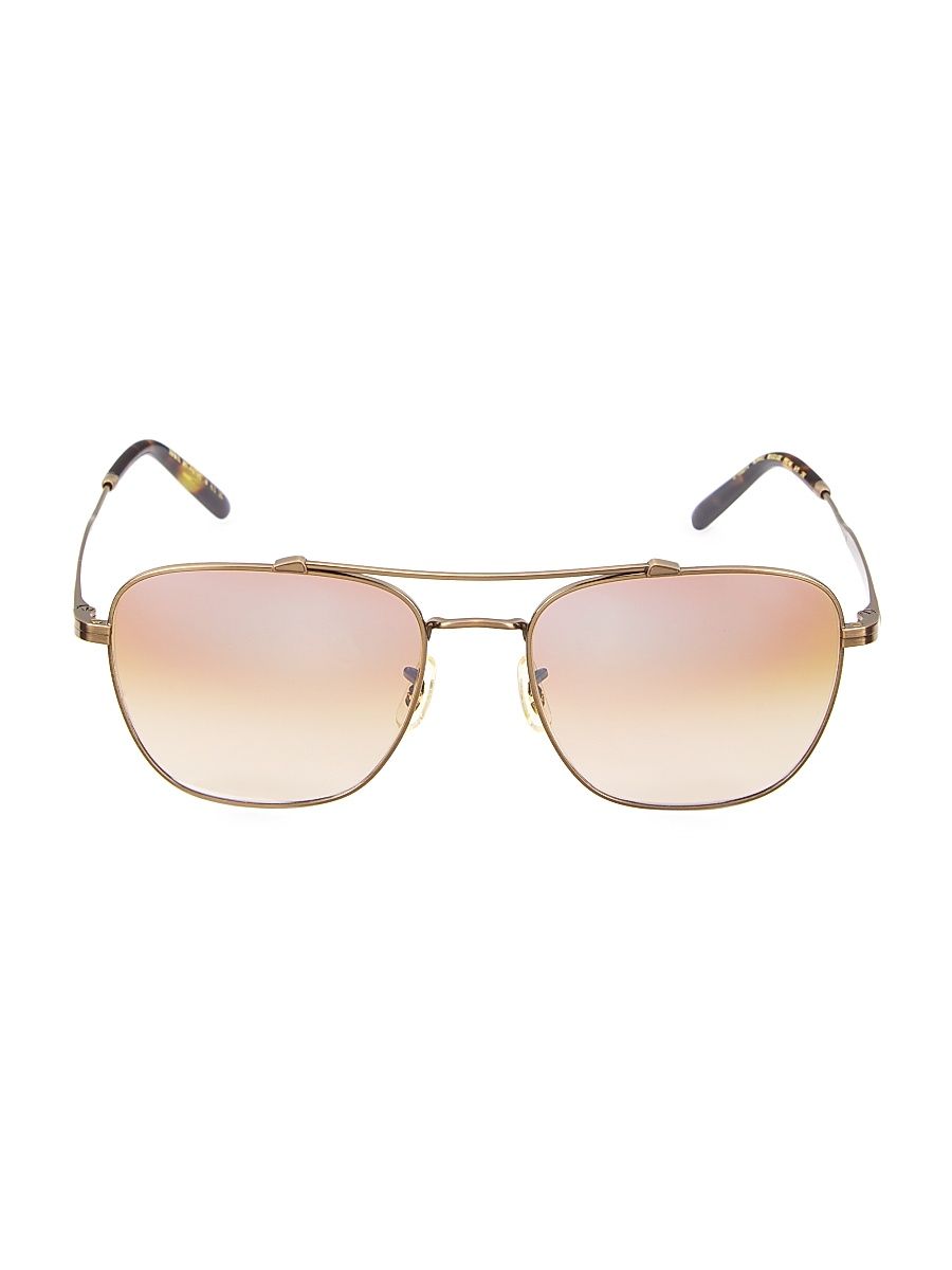 Women's Brunello Cucinelli x Oliver Peoples 55MM Gradient Aviator Sunglasses - Antique Gold