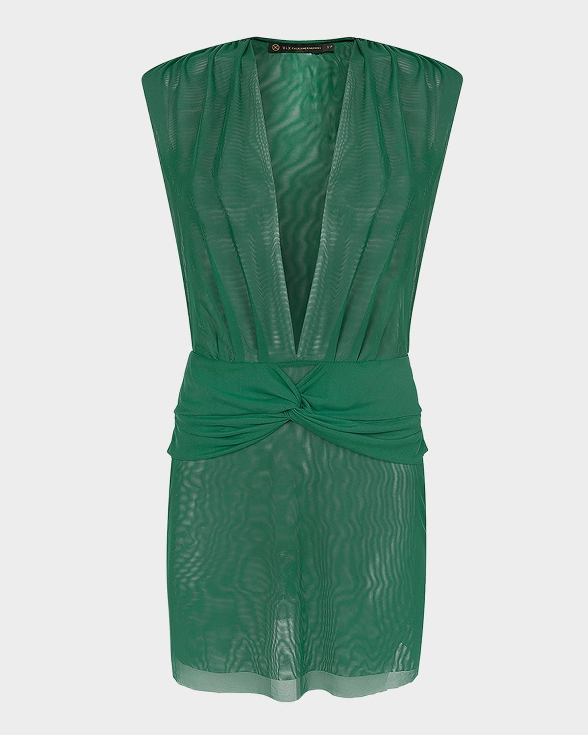 Solid Cindy Sheer Sun Dress Coverup