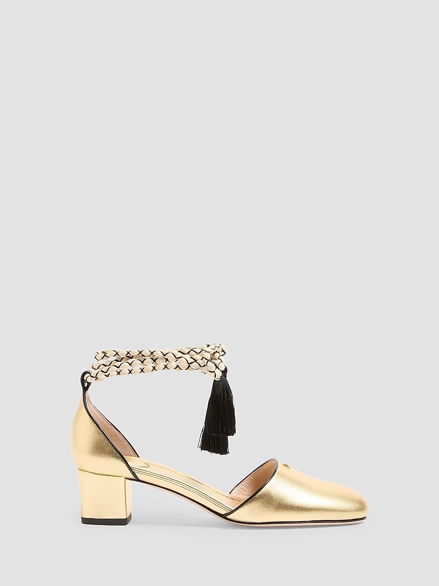 Women's D'Orsay Bondie 45MM Pumps - Gold - Size 5