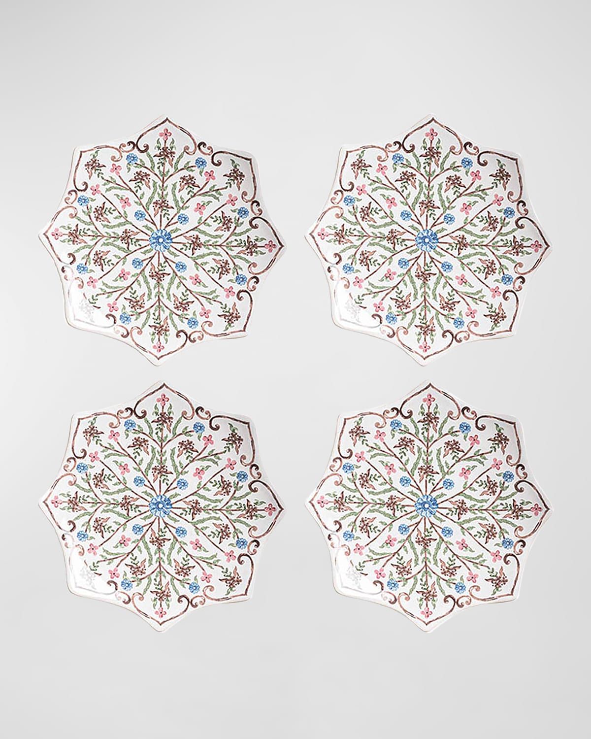 Villa Seville Scalloped Side Cocktail Plates, Set of 4