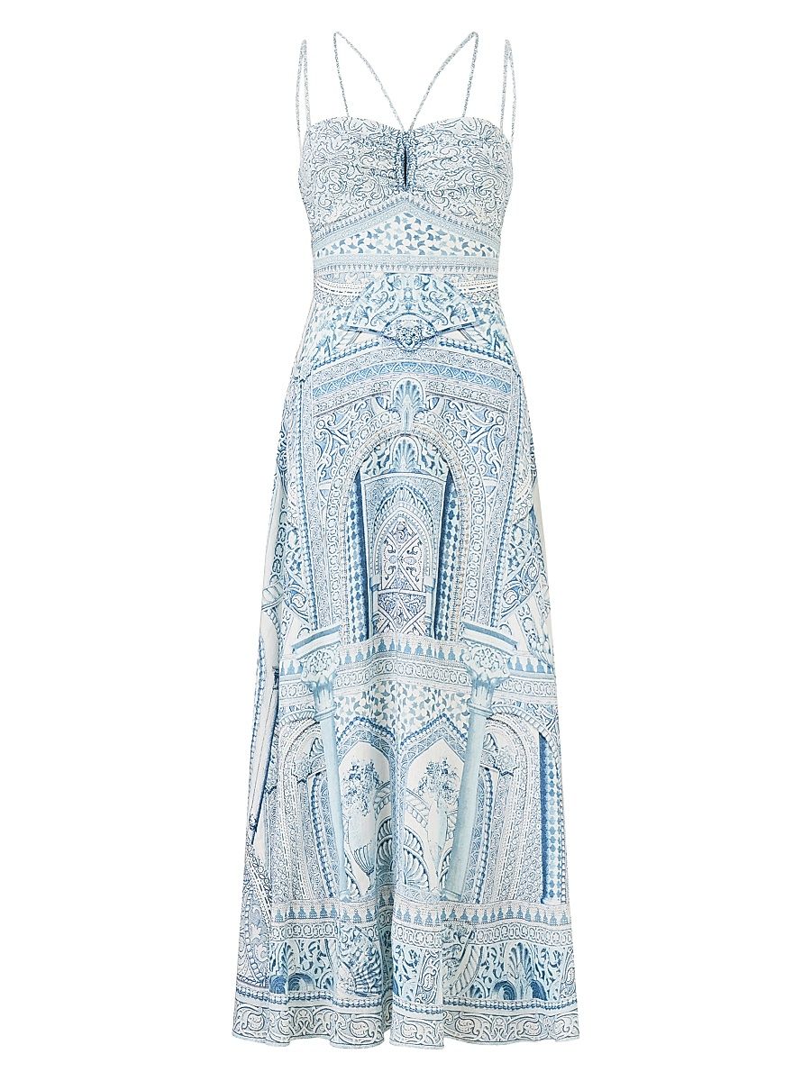 Women's The Hum Of The Alhambra Strap Detail Midi-Dress - The Hum Of The Alhambra - Size Small