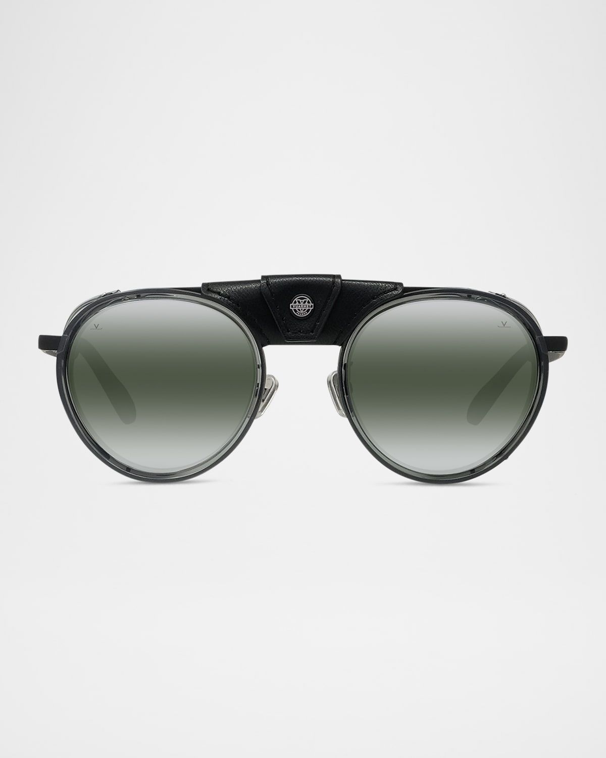 Men & apos;s Glacier 01 Round Sunglasses with Side Shields