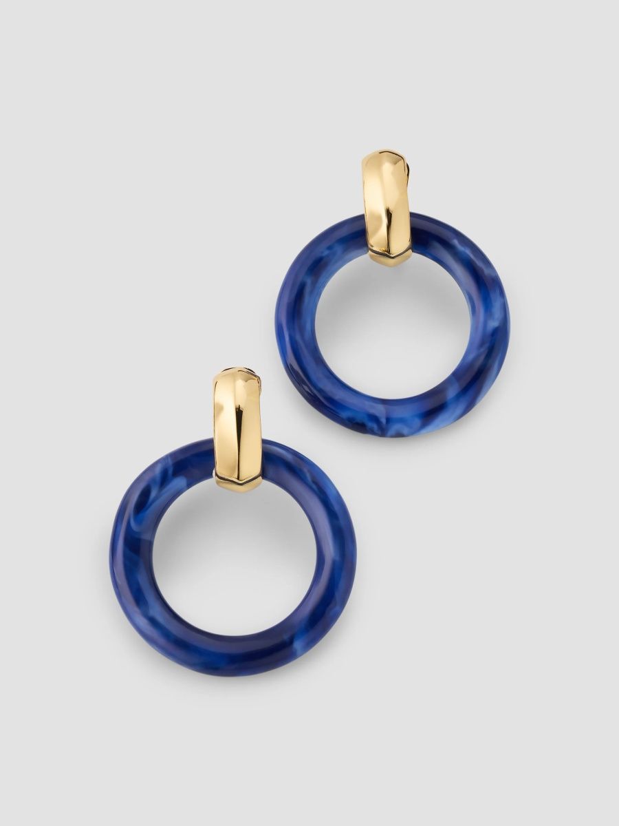 Kenneth Jay Lane Women's 18K-Gold-Plated & Lapis Clip-On Earrings - Lapis