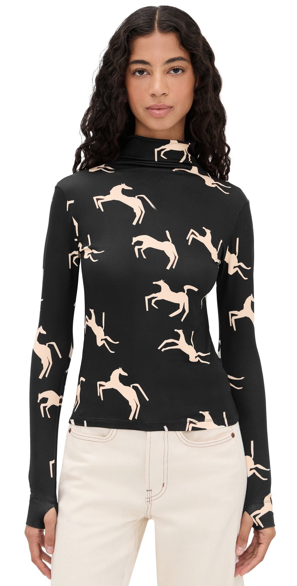 Carolina K Sur Top Black Cream XL