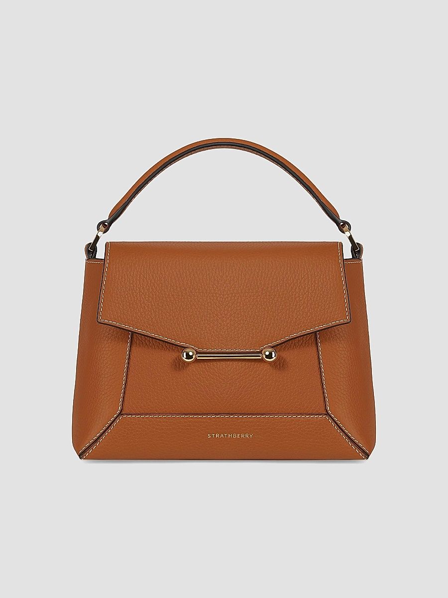 Strathberry Women's Mosaic Grain Leather Top Handle Bag - Tan