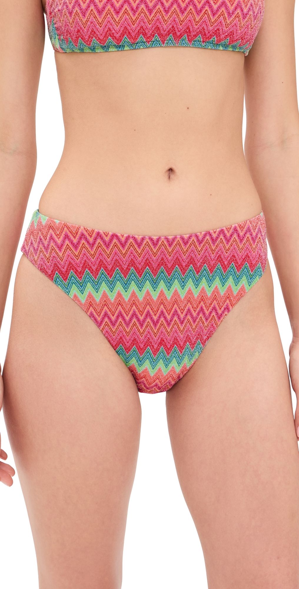 Beach Riot Amarie Bottoms Strawberry Ice Chevron S