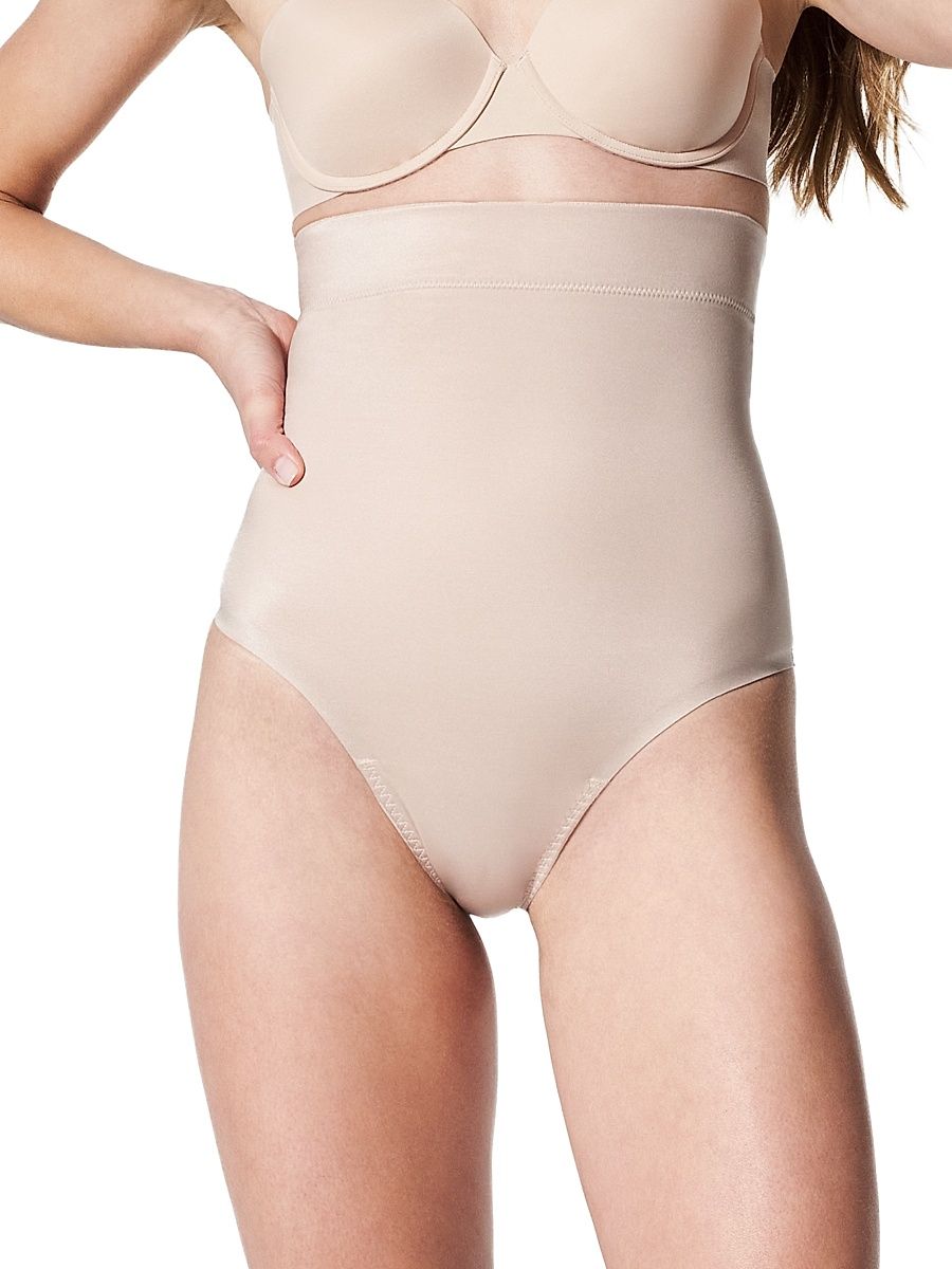Women's Suit Your Fancy High-Rise Shaping Thong - Champagne - Size XL