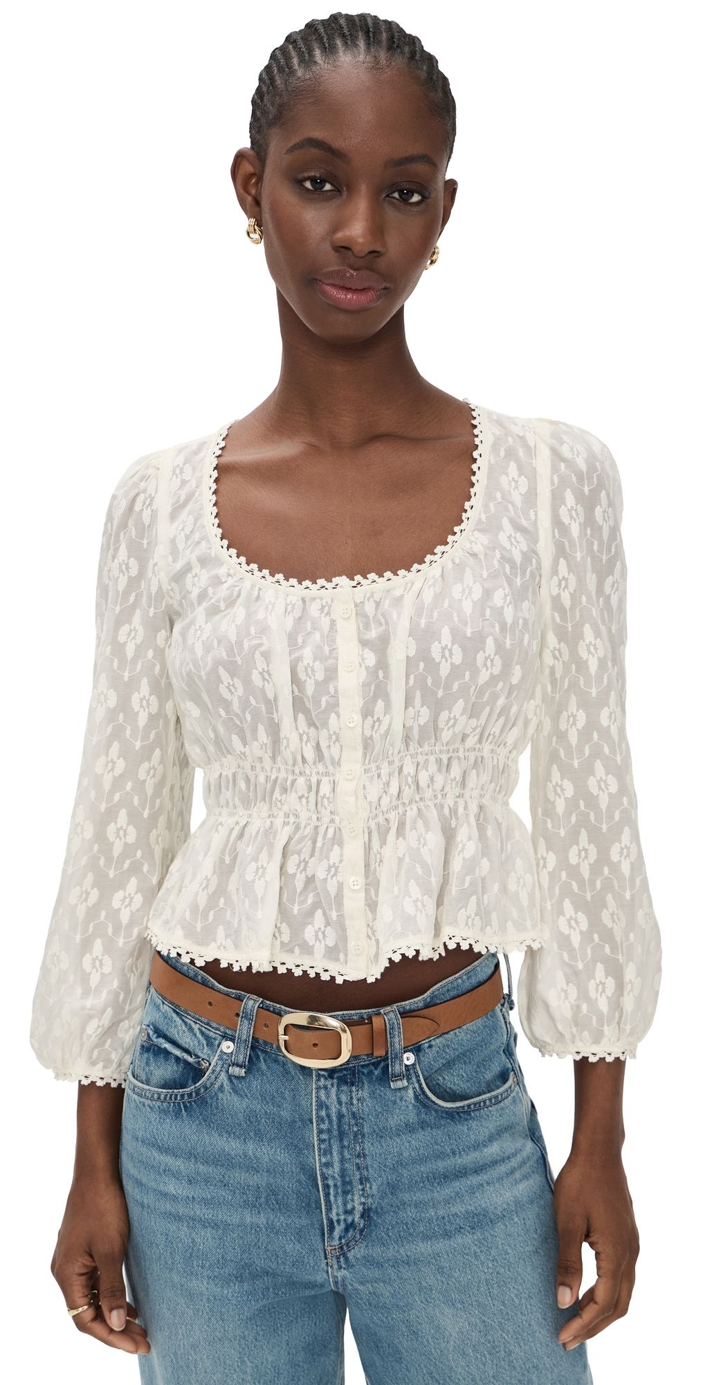 PAIGE Jay Blouse Antique White XS