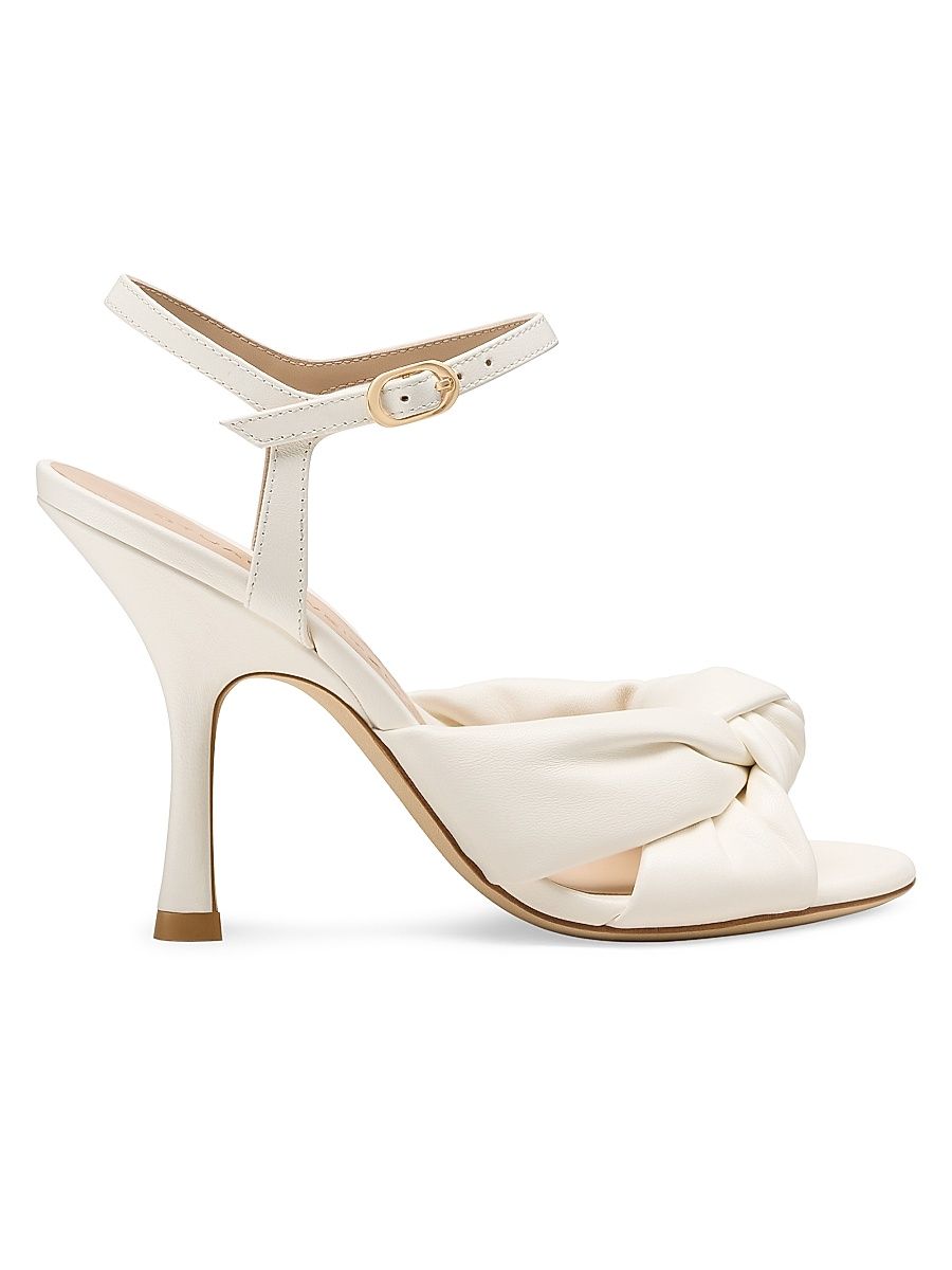 Women's Soplaya 100MM Leather Sandals - Cream - Size 9.5