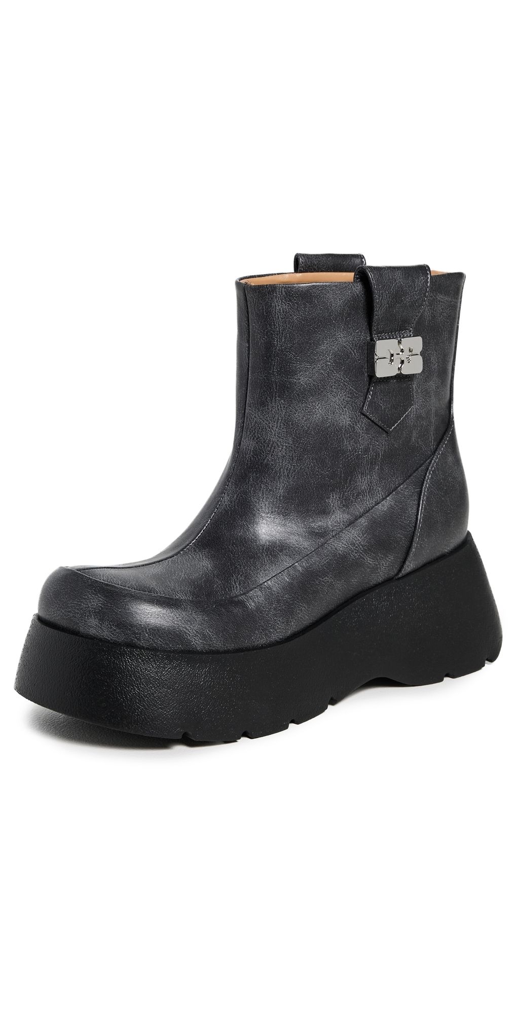 GANNI Kat Low Boots Vintage Ebony 42