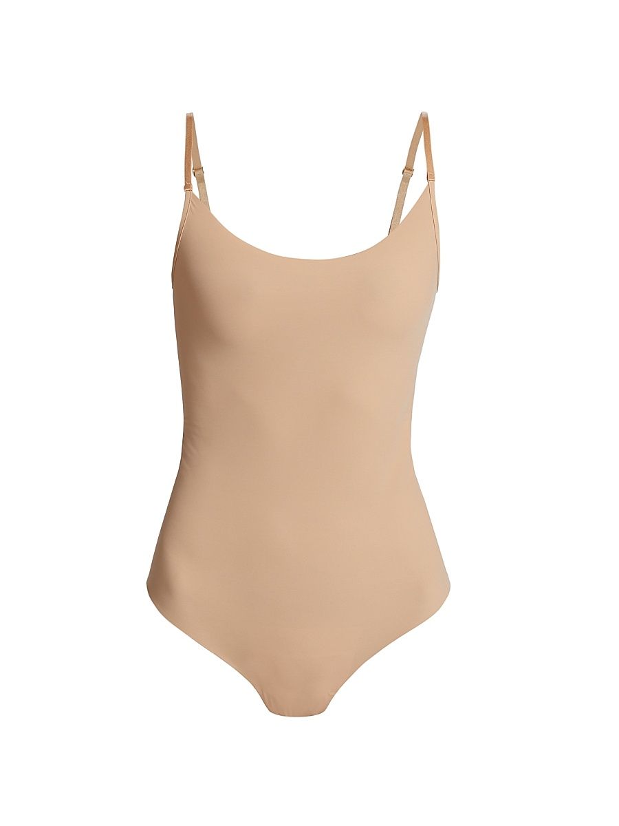 Women's Thong Bodysuit - Beige - Size Medium