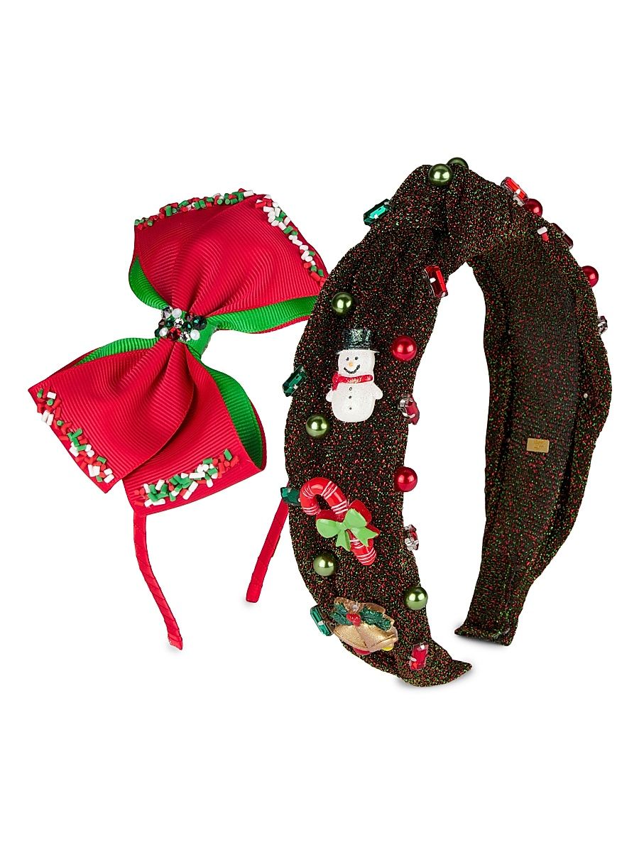 Girl's 2-Piece Christmas Headband Set