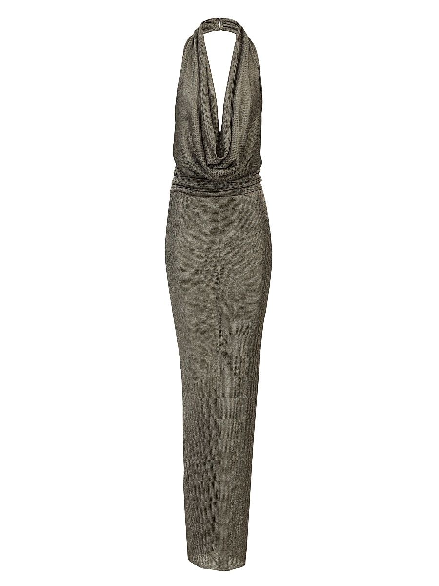 Women's Agel Plunging Halterneck Maxi Dress - Le Chevalier - Size 10