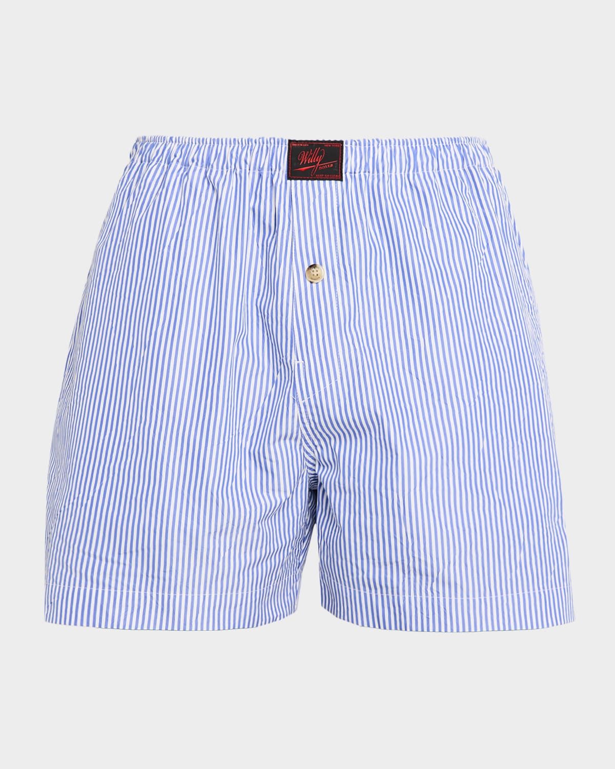 Men & apos;s Willy Woven Label Stripe Pull-On Shorts