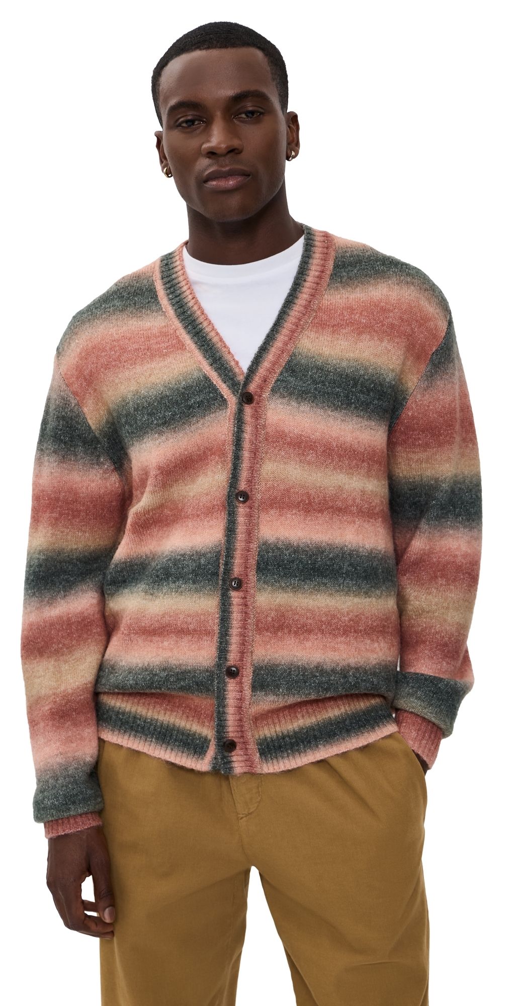 Les Deux Boston Gradient Knit Cardigan Sea Moss Green S