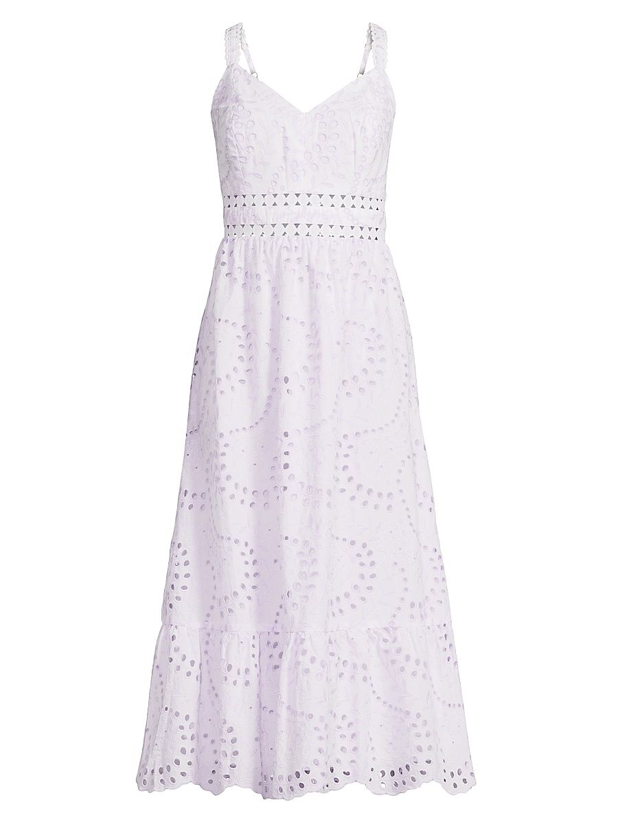 Women's Tiah Eyelet Midi-Dress - Hyacinth - Size 16
