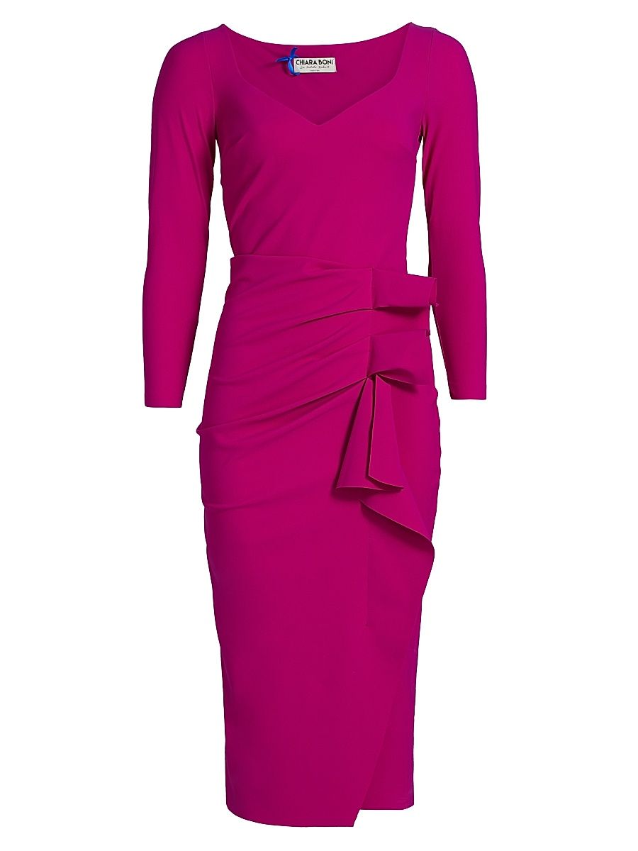 Women's Silvheart Ruffle-Trimmed Midi-Dress - Ciclamino - Size 8