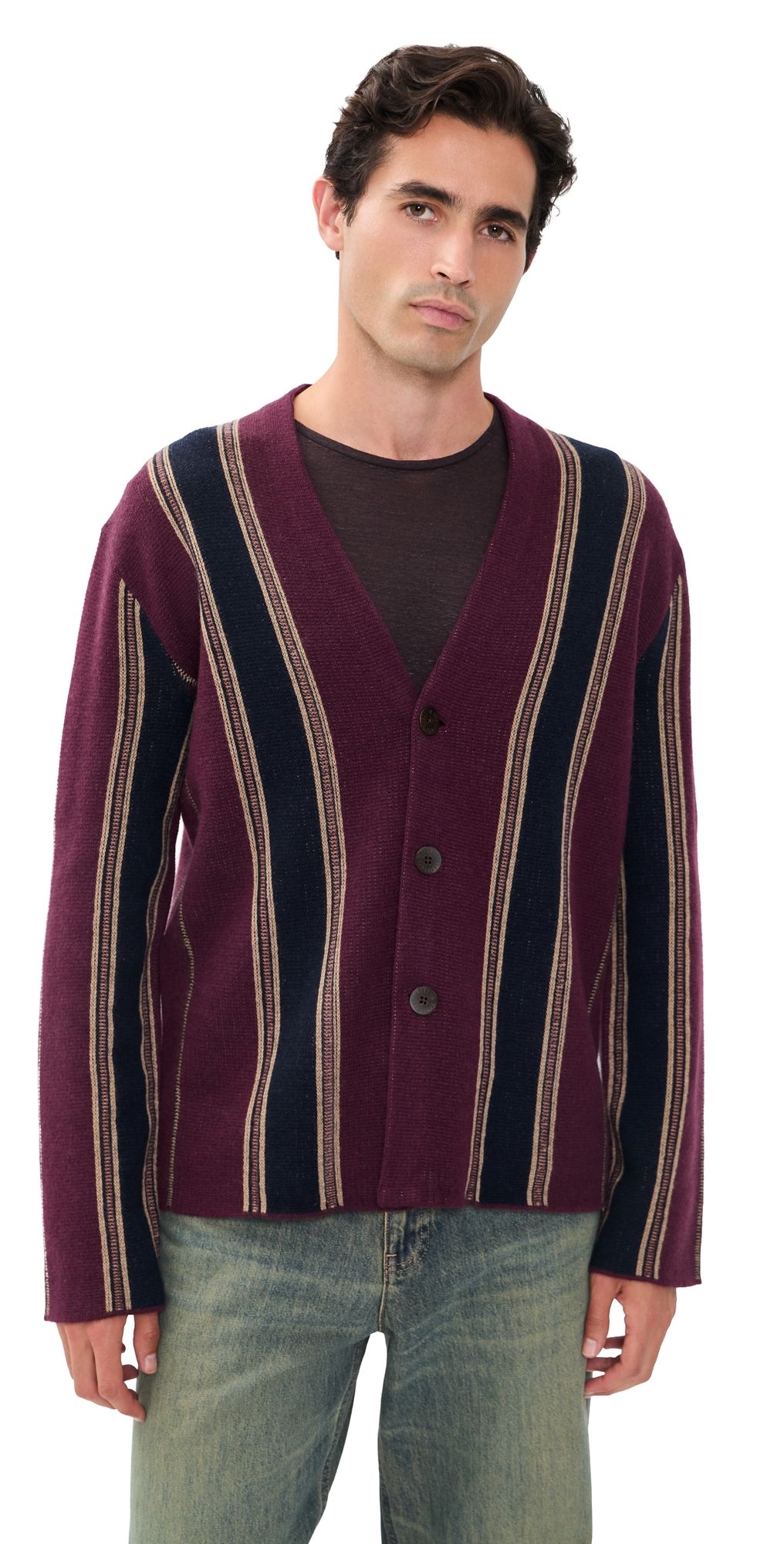 Guest in Residence Baja Everywear Cashmere Cardigan Fig Combo S