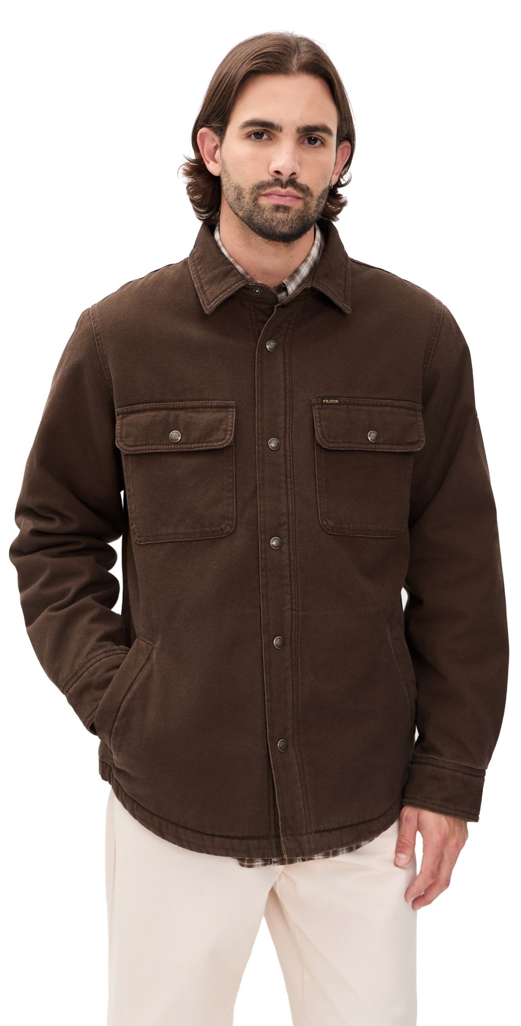 Filson Fleece Lined Shacket Dark Brown XXL