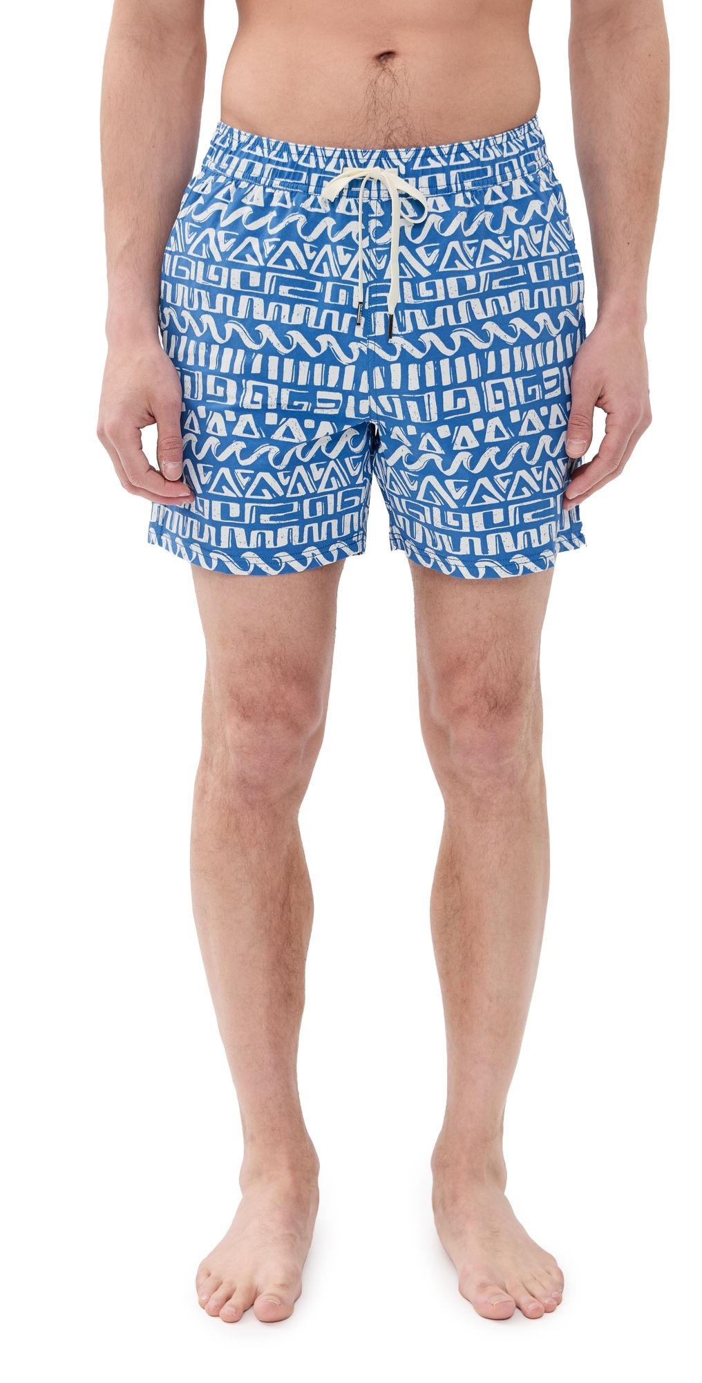 Fair Harbor The Bungalow Swim Trunks 5 Blue Water Waves XL