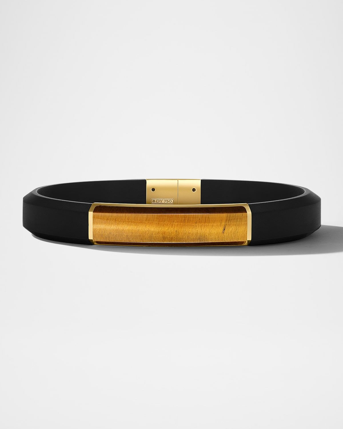 10mm Men & apos;s Streamline ID Rubber Bracelet