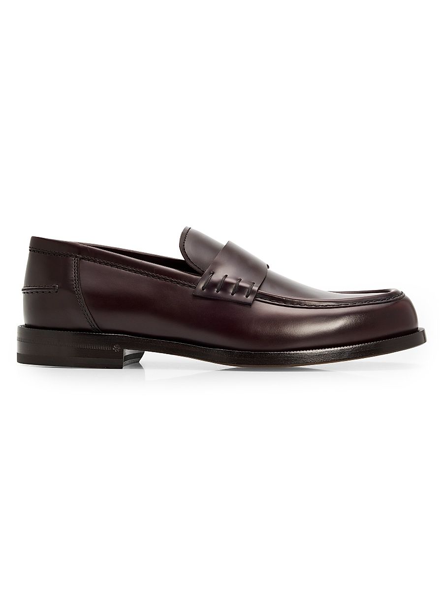 Men's Preppy Leather Loafers - Moka - Size 12