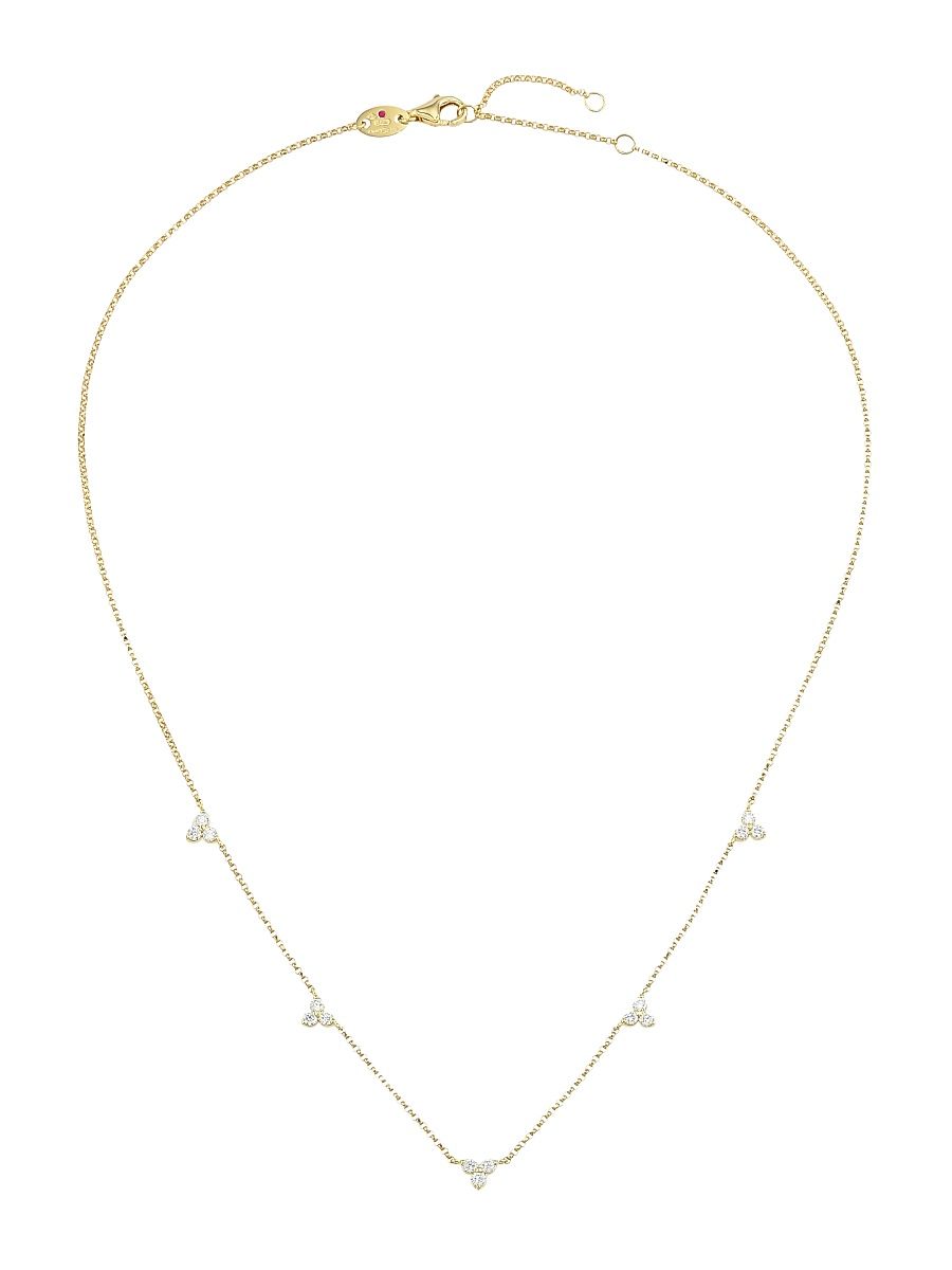 Women's Love In Verona 18K Yellow Gold & Diamond Necklace - Yellow Gold