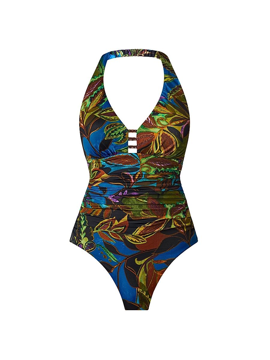 Women's Amazonia Theia One-Piece Swimsuit - Blue Multi - Size 16