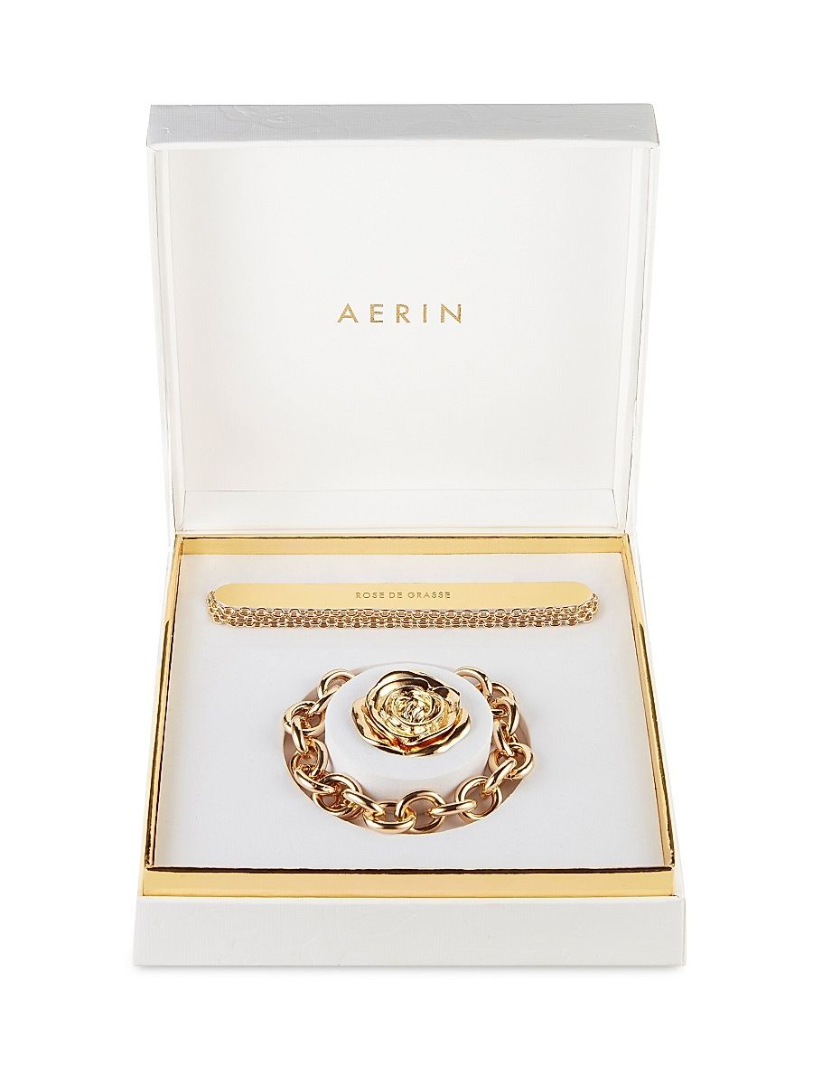 Rose de Grasse Solid Perfume Charm Bracelet & Necklace Compact